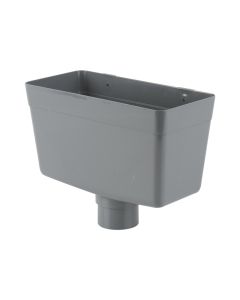 RAINWATER 68mm ROUND DOWNPIPE HOPPER - GREY