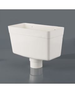 RAINWATER 68mm ROUND DOWNPIPE HOPPER - WHITE