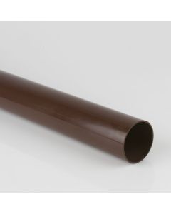 RAINWATER 68mm X 4M P/E ROUND DOWNPIPE - BROWN