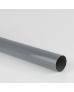 RAINWATER 68mm X 4M P/E ROUND DOWNPIPE - GREY