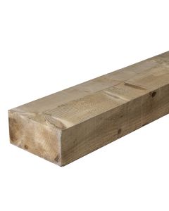 LARGE TIMBER SLEEPER 10'' x 5'' x 8ft (250 x 125 x 2400mm) - BROWN TREATED