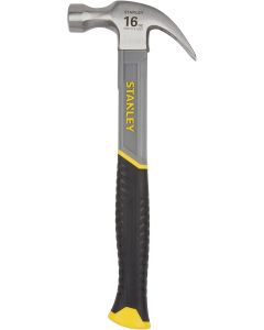 STANLEY CURVED CLAW HAMMER FIBERGLASS SHAFT 450g (16oz)