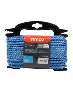 TIMCO BLUE POLY ROPE - WINDER 6mm x 20M 1 / EA