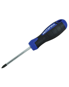 FAITHFULL SOFT GRIP SCREWDRIVER POZI NO1 75mm