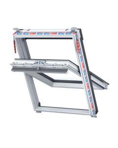 KEYLITE CENTRE PIVOT WHITE PAINTED WINDOW WCP-03-HT   660 x 1180mm