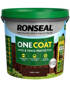 RONSEAL ONE COAT SHED & FENCE PROTECTOR 5 ltr - DARK OAK