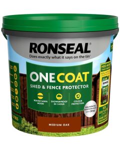 RONSEAL ONE COAT SHED &  FENCE PROTECTOR 5 ltr - MEDIUM OAK
