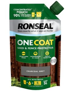RONSEAL ONE COAT SHED & FENCE PROTECTOR POUCH 950 ML  -CHARCOAL GREY