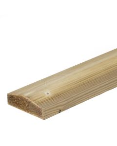 WHITEWOOD FENCE CAPPING RAIL GREEN TREATED 35mm X 95mm FSC  3.9M