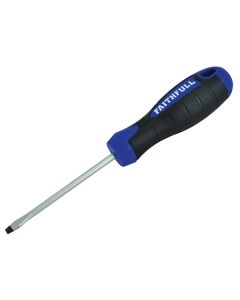 FAITHFULL SOFT GRIP SCREWDRIVER FLARED 75 x 4mm